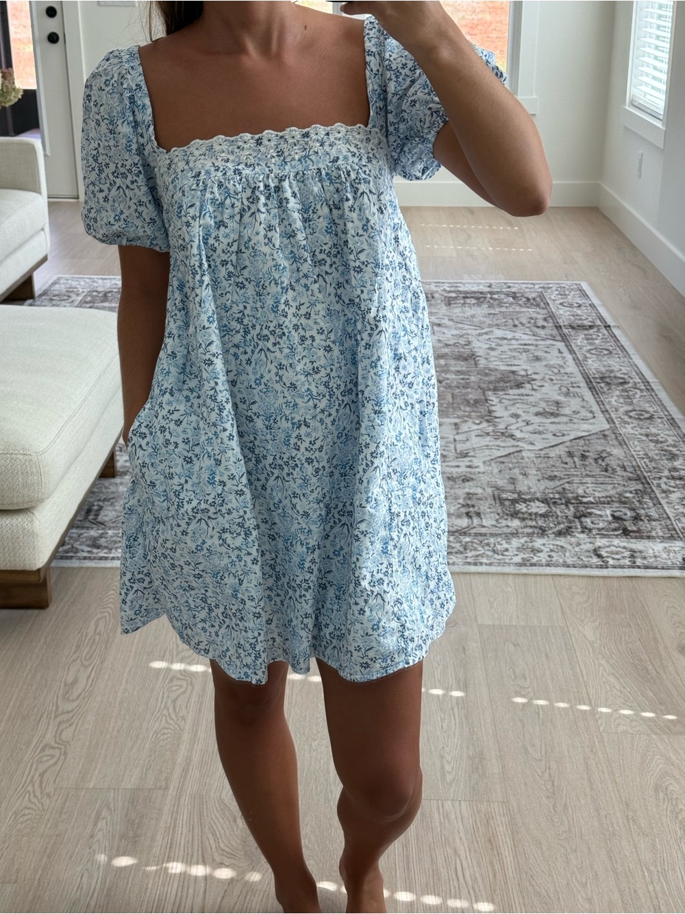 Abercrombie & Fitch Puff Sleeve Mini Dress